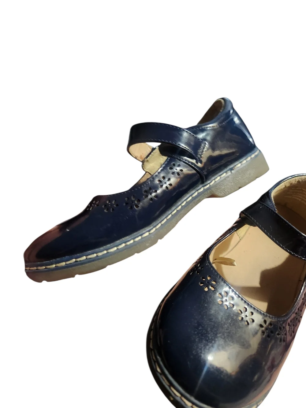 Gymboree Navy Patent Mary Jane Girls Dress Shoes Size 1 Like New - Picture 3 of 6